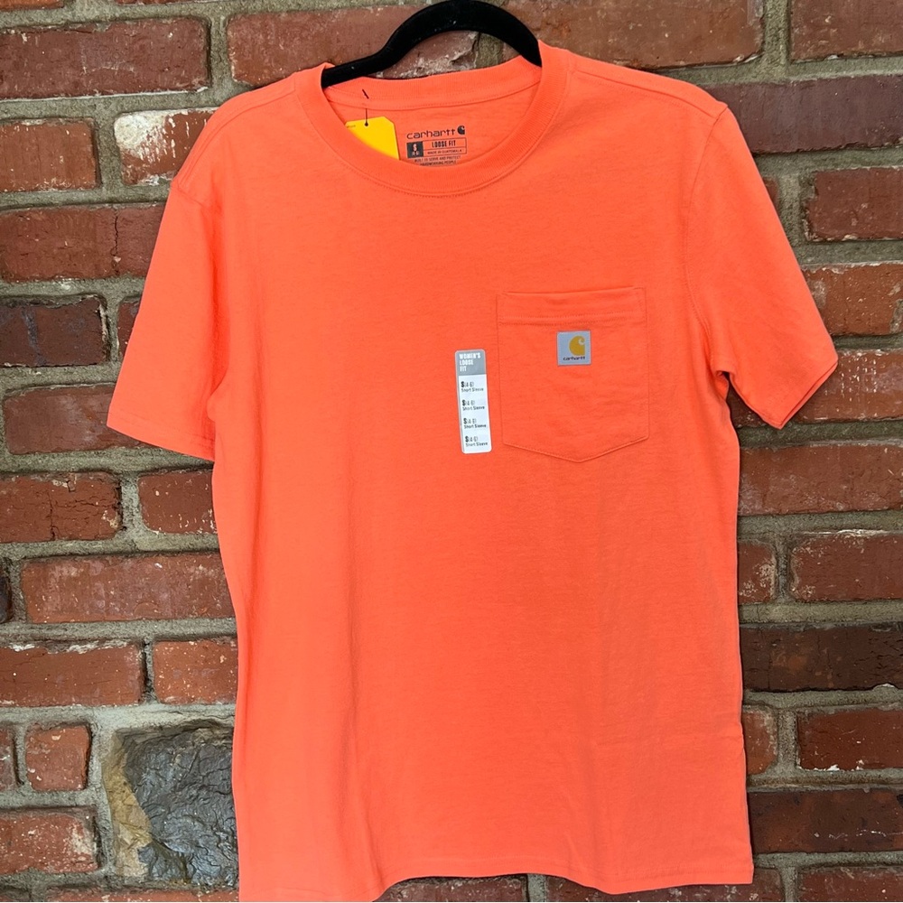 Carhartt NWT Women's small loose fit heavy weight short sleeve pocket shirt - Picture 2 of 11